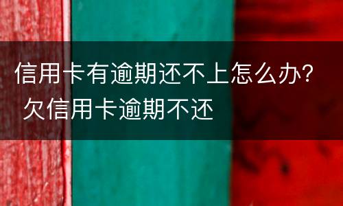 信用卡有逾期还不上怎么办？ 欠信用卡逾期不还