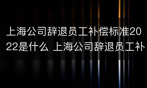 上海公司辞退员工补偿标准2022是什么 上海公司辞退员工补偿标准2022是什么意思