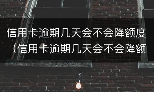 信用卡逾期几天会不会降额度（信用卡逾期几天会不会降额度了）
