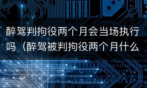 醉驾判拘役两个月会当场执行吗（醉驾被判拘役两个月什么时候去执行）