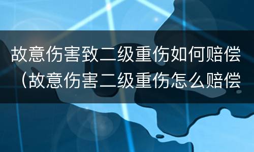 故意伤害致二级重伤如何赔偿（故意伤害二级重伤怎么赔偿）