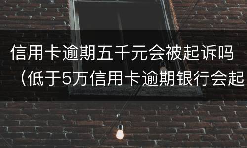 信用卡逾期五千元会被起诉吗（低于5万信用卡逾期银行会起诉吗）