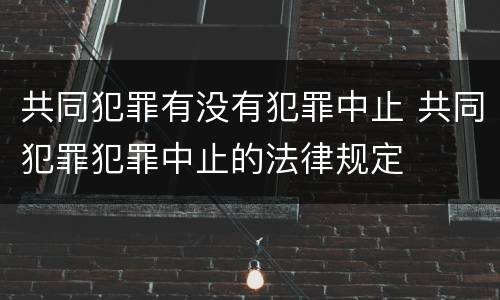 共同犯罪有没有犯罪中止 共同犯罪犯罪中止的法律规定