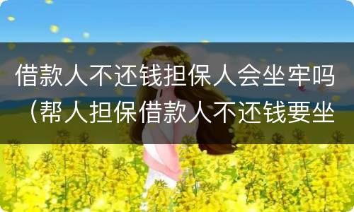 借款人不还钱担保人会坐牢吗（帮人担保借款人不还钱要坐多久的牢）
