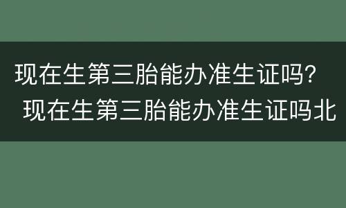 现在生第三胎能办准生证吗？ 现在生第三胎能办准生证吗北京