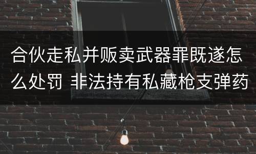 合伙走私并贩卖武器罪既遂怎么处罚 非法持有私藏枪支弹药罪主体