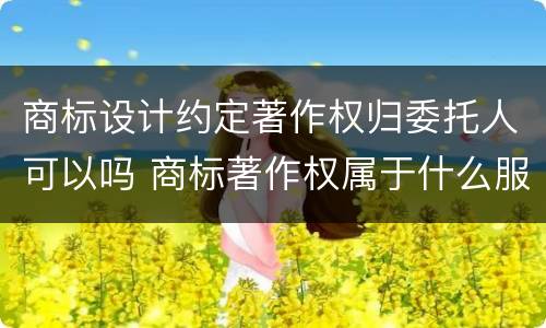 商标设计约定著作权归委托人可以吗 商标著作权属于什么服务