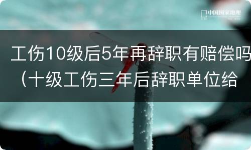 工伤10级后5年再辞职有赔偿吗（十级工伤三年后辞职单位给赔偿吗?）