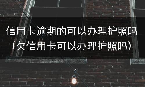 信用卡逾期的可以办理护照吗（欠信用卡可以办理护照吗）
