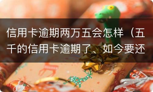 信用卡逾期两万五会怎样（五千的信用卡逾期了、如今要还两万多）