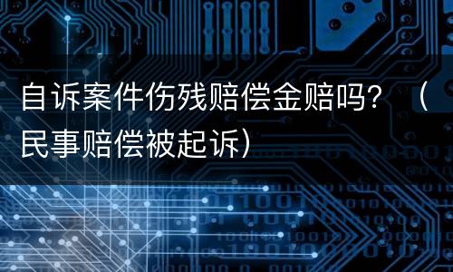 自诉案件伤残赔偿金赔吗？（民事赔偿被起诉）