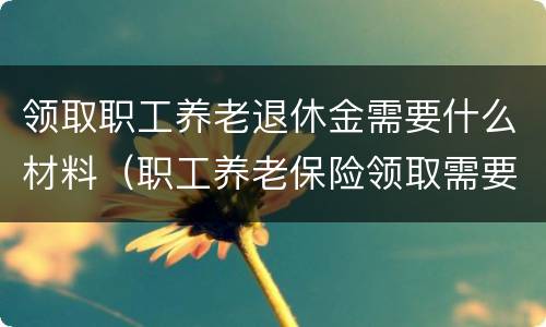 领取职工养老退休金需要什么材料（职工养老保险领取需要什么手续）