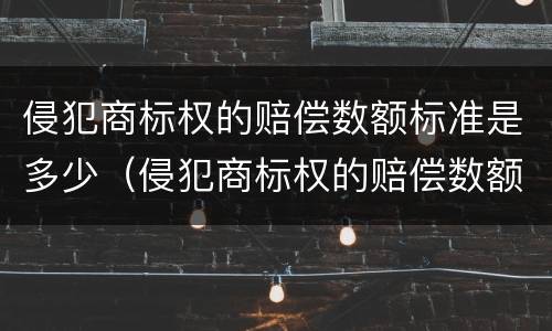 侵犯商标权的赔偿数额标准是多少（侵犯商标权的赔偿数额标准是多少呢）