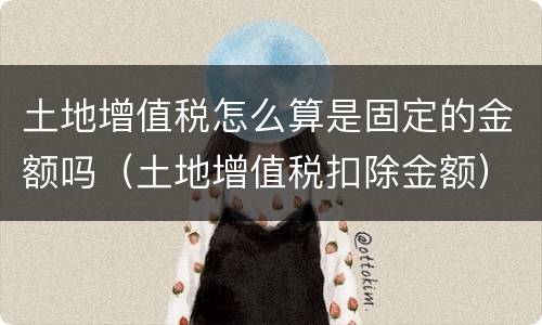 土地增值税怎么算是固定的金额吗（土地增值税扣除金额）