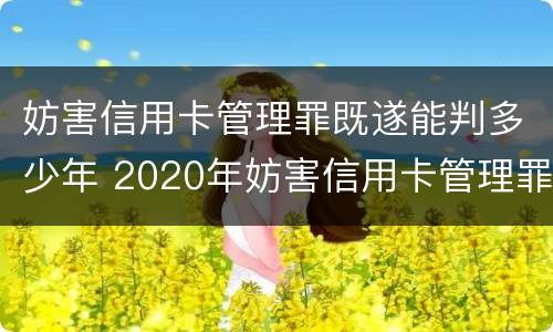 妨害信用卡管理罪既遂能判多少年 2020年妨害信用卡管理罪案例