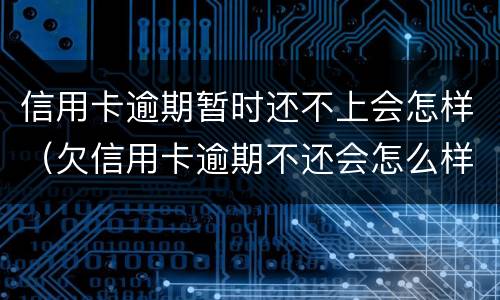 信用卡逾期暂时还不上会怎样（欠信用卡逾期不还会怎么样）