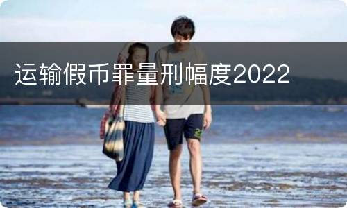 运输假币罪量刑幅度2022