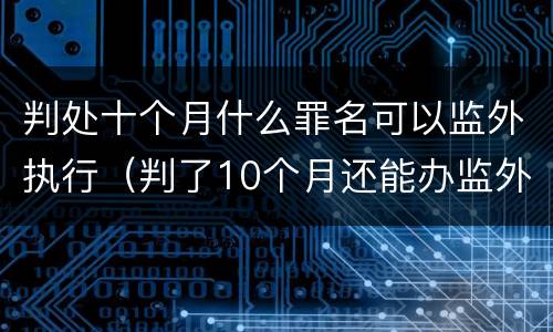 判处十个月什么罪名可以监外执行（判了10个月还能办监外执行吗）