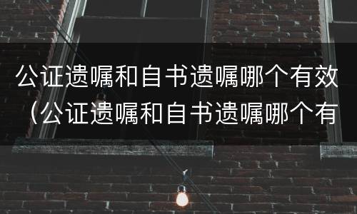 公证遗嘱和自书遗嘱哪个有效（公证遗嘱和自书遗嘱哪个有效率高）