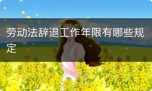劳动法辞退工作年限有哪些规定