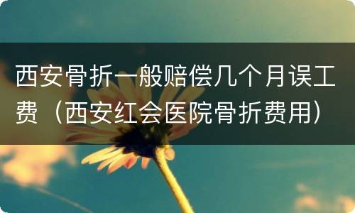 西安骨折一般赔偿几个月误工费（西安红会医院骨折费用）
