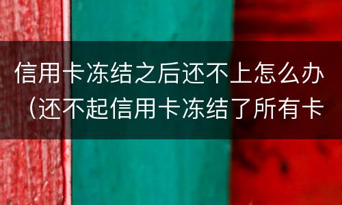 信用卡冻结之后还不上怎么办（还不起信用卡冻结了所有卡怎么办）