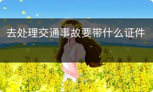 去处理交通事故要带什么证件