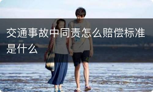 交通事故中同责怎么赔偿标准是什么