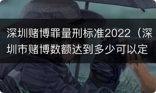 深圳赌博罪量刑标准2022（深圳市赌博数额达到多少可以定罪）