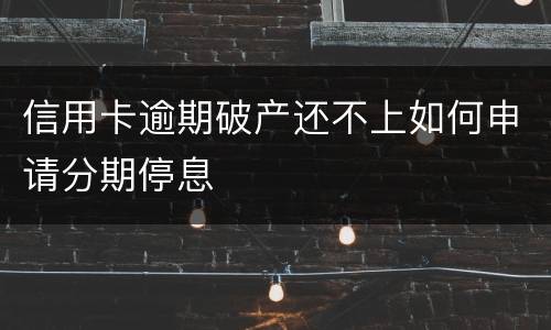 信用卡逾期破产还不上如何申请分期停息