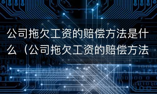 公司拖欠工资的赔偿方法是什么（公司拖欠工资的赔偿方法是什么样的）