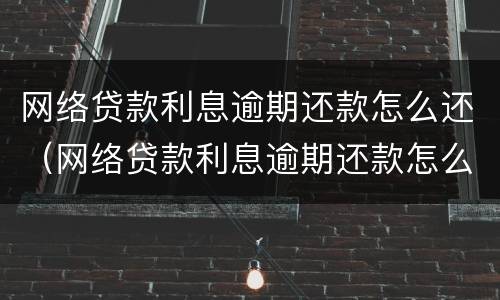 网络贷款利息逾期还款怎么还（网络贷款利息逾期还款怎么还的）
