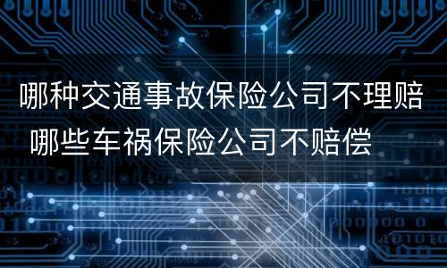 哪种交通事故保险公司不理赔 哪些车祸保险公司不赔偿