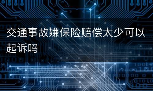 交通事故嫌保险赔偿太少可以起诉吗