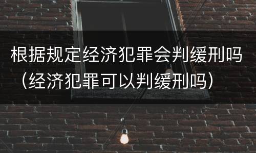 根据规定经济犯罪会判缓刑吗（经济犯罪可以判缓刑吗）