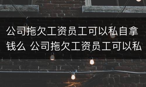 公司拖欠工资员工可以私自拿钱么 公司拖欠工资员工可以私自拿钱么吗