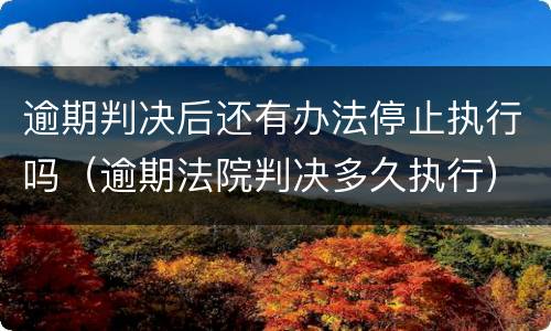 逾期判决后还有办法停止执行吗（逾期法院判决多久执行）