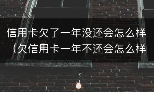 信用卡欠了一年没还会怎么样（欠信用卡一年不还会怎么样）