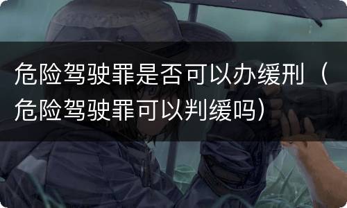 危险驾驶罪是否可以办缓刑（危险驾驶罪可以判缓吗）