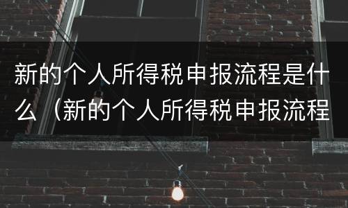 新的个人所得税申报流程是什么（新的个人所得税申报流程是什么样的）