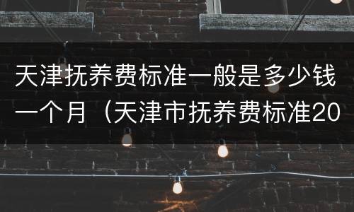天津抚养费标准一般是多少钱一个月（天津市抚养费标准2023是多少）