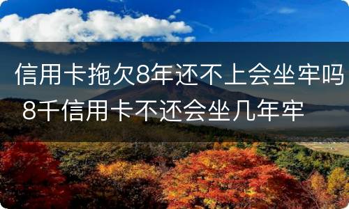 信用卡拖欠8年还不上会坐牢吗 8千信用卡不还会坐几年牢