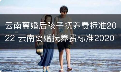 云南离婚后孩子抚养费标准2022 云南离婚抚养费标准2020