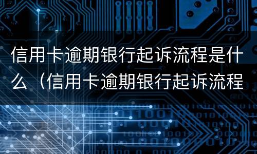 信用卡逾期银行起诉流程是什么（信用卡逾期银行起诉流程是什么样的）