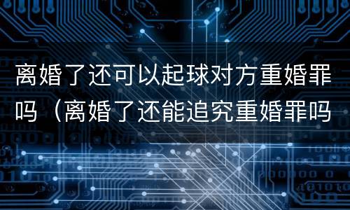 离婚了还可以起球对方重婚罪吗（离婚了还能追究重婚罪吗）