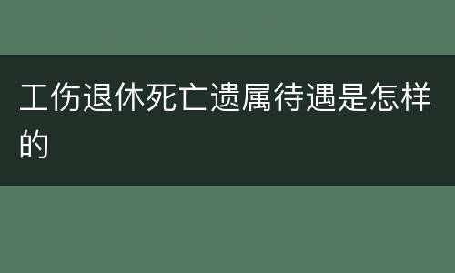 工伤退休死亡遗属待遇是怎样的