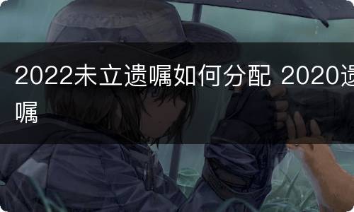 2022未立遗嘱如何分配 2020遗嘱