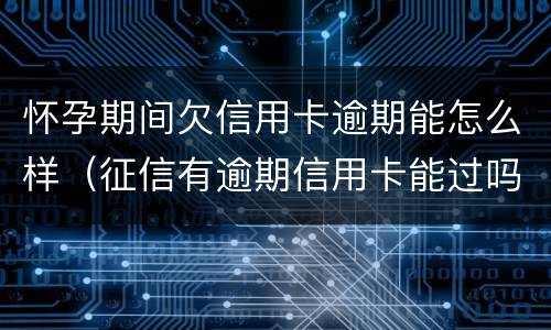 怀孕期间欠信用卡逾期能怎么样（征信有逾期信用卡能过吗）