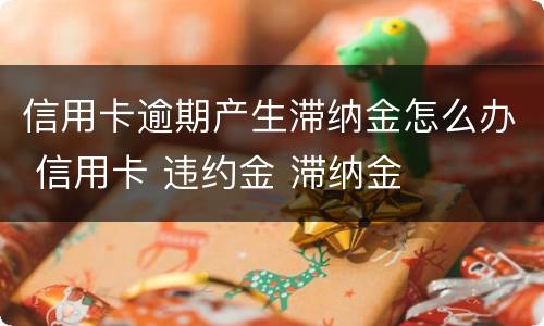 信用卡逾期产生滞纳金怎么办 信用卡 违约金 滞纳金