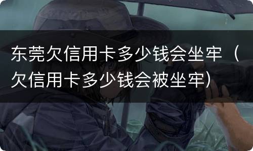 东莞欠信用卡多少钱会坐牢（欠信用卡多少钱会被坐牢）